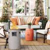 25'' Ore Powder 30; 000BTU Adjustable Flame Propane Gas Fire Table with Waterproof Cover