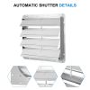 iPower 18-Inch Square Aluminum Automatic Gravity Shutter Louver Vent; Silver