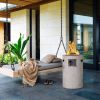 25'' Ore Powder 30; 000BTU Adjustable Flame Propane Gas Fire Table with Waterproof Cover