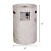 25'' Ore Powder 30; 000BTU Adjustable Flame Propane Gas Fire Table with Waterproof Cover
