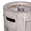 25'' Ore Powder 30; 000BTU Adjustable Flame Propane Gas Fire Table with Waterproof Cover