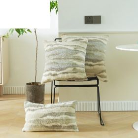 Plush Quicksand Color Pillowcase Without Core (Option: Grey-45x45)