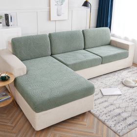 Cross Border High Elastic Knitted Sofa Cushion Cover Three-dimensional Jacquard (Option: Light Green-Length160x190cm)