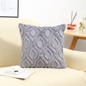 Solid Color Sofa Pillow Living Room Headrest Pillow Cover (Option: Light Grey-45*45cm)