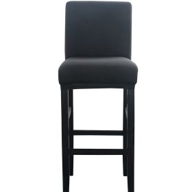 Solid Color High Elastic Bar Cafe Front Desk Stool Dust Chair Cover Home Cloth Art (Color: Black)