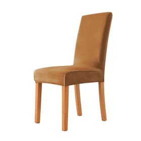 Solid Color Thickened Check Velvet One-piece Chair Cover Elastic Hotel Restaurant Anti-fouling Stool Cover (Option: 16 Style)