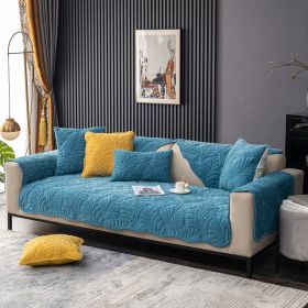 All-season Anti-skid Modern Fabric Sofa Towel Cover (Option: Blue-110X240cm)