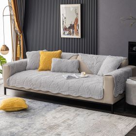 All-season Anti-skid Modern Fabric Sofa Towel Cover (Option: Light Grey-110X240cm)