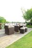 Direct Wicker 7 PCS Outdoor PE Rattan Wicker Sofa Rattan Patio Garden Furniture;  With Wide Cabinet;  Gray