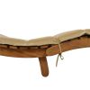 Outdoor Patio Wood Portable Extended Chaise Lounge Set with Foldable Tea Table for Balcony, Poolside, Garden