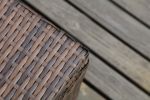 Direct Wicker 7 PCS Outdoor PE Rattan Wicker Sofa Rattan Patio Garden Furniture;  With Wide Cabinet;  Gray