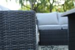 Direct Wicker 7 PCS Outdoor PE Rattan Wicker Sofa Rattan Patio Garden Furniture;  With Wide Cabinet;  Gray