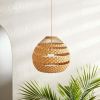 Natural Battery-Operated Large Hive Pendant Light by Dave & Jenny Marrs