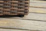 Direct Wicker 7 PCS Outdoor PE Rattan Wicker Sofa Rattan Patio Garden Furniture;  With Wide Cabinet;  Gray